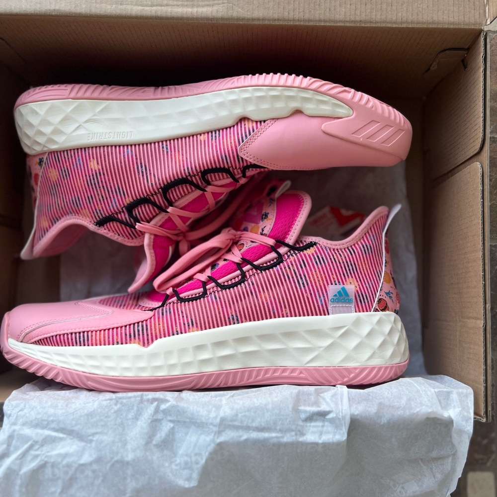New In Box Adidas Men’s Size 12 Pro Boost Low Day of The Dead Pink